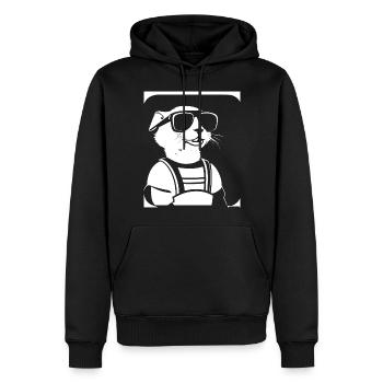 Ferret Wearing Sunglasses Cool Ferrets - Men’s Premium Organic Hoodie - black - Front - Nico (187cm)