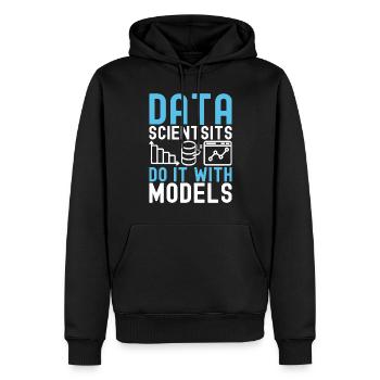 Data Science Datenanalyst - Männer Premium Bio Hoodie - Schwarz - Vorne - Nico (187cm)