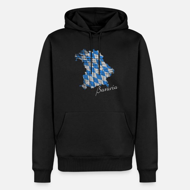 Baavaria - Männer Premium Bio Hoodie - Schwarz