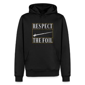 Clôtures Clôtures - Sweat à capuche Premium bio Homme - noir - Devant - Nico (187cm)