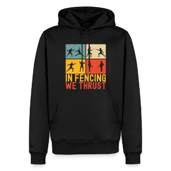 Clôtures Clôtures - Sweat à capuche Premium bio Homme - noir - Devant - Nico (187cm)