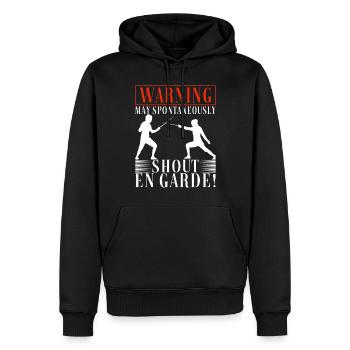 Clôtures Clôtures - Sweat à capuche Premium bio Homme - noir - Devant - Nico (187cm)
