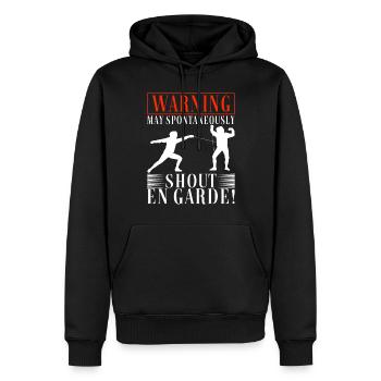 Clôtures Clôtures - Sweat à capuche Premium bio Homme - noir - Devant - Nico (187cm)