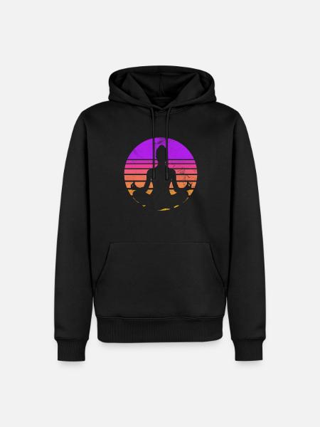Meditation - Men’s Premium Organic Hoodie - black
