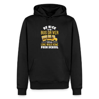 Busfahrer Busfahrerin Bus Schuhlbus Geschenk - Männer Premium Bio Hoodie - Schwarz - Vorne - Nico (187cm)
