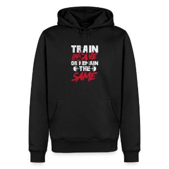 Bodybuilder - Männer Premium Bio Hoodie - Schwarz - Vorne - Nico (187cm)