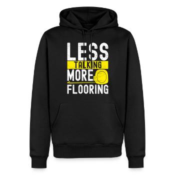 Tiler Floor Layer - Men’s Premium Organic Hoodie - black - Front - Nico (187cm)