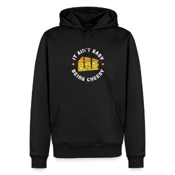 Fromage - Sweat à capuche Premium bio Homme - noir - Devant - Nico (187cm)