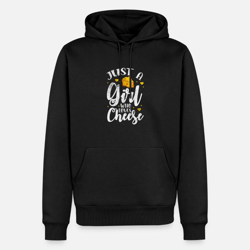 Käse - Männer Premium Bio Hoodie - Schwarz