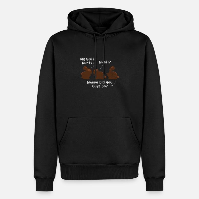 Schokolade - Männer Premium Bio Hoodie - Schwarz