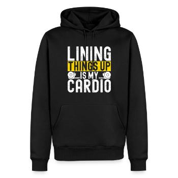 liesenleger Bodenleger - Männer Premium Bio Hoodie - Schwarz - Vorne - Nico (187cm)