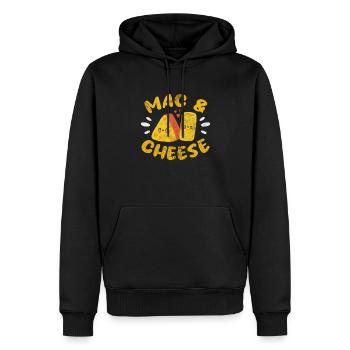 Fromage - Sweat à capuche Premium bio Homme - noir - Devant - Nico (187cm)