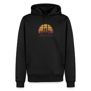 Schach - Männer Premium Bio Hoodie - Schwarz - Vorne - Nico (187cm)