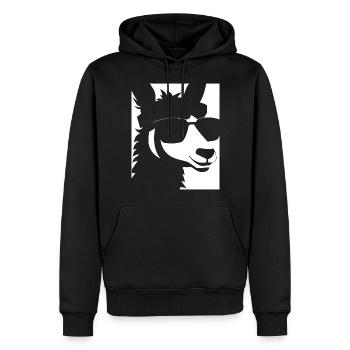Funny Llama Wearing Sunglasses Cool Llamas - Men’s Premium Organic Hoodie - black - Front - Nico (187cm)