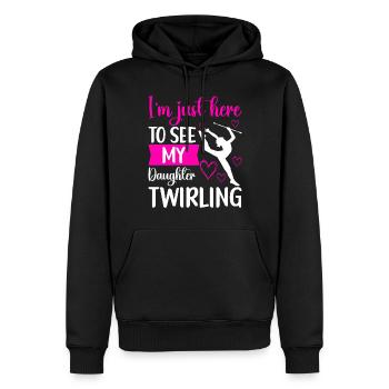 Majorette Gymnastique Majorettes Bâton Twirling - Sweat à capuche Premium bio Homme - noir - Devant - Nico (187cm)