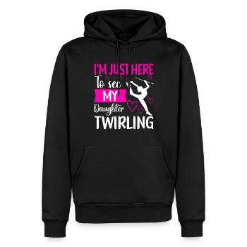 Majorette Gymnastique Majorettes Bâton Twirling - Sweat à capuche Premium bio Homme - noir - Devant - Nico (187cm)