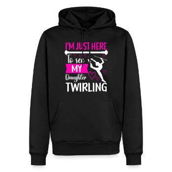 Majorette Gymnastique Majorettes Bâton Twirling - Sweat à capuche Premium bio Homme - noir - Devant - Nico (187cm)