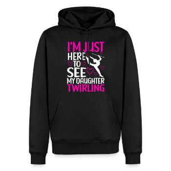 Majorette Gymnastique Majorettes Bâton Twirling - Sweat à capuche Premium bio Homme - noir - Devant - Nico (187cm)