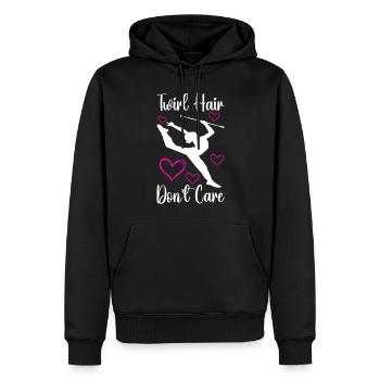 Majorette Gymnastique Majorettes Bâton Twirling - Sweat à capuche Premium bio Homme - noir - Devant - Nico (187cm)