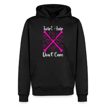 Majorette Gymnastique Majorettes Bâton Twirling - Sweat à capuche Premium bio Homme - noir - Devant - Nico (187cm)