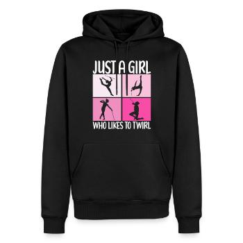 Majorette Gymnastique Majorettes Bâton Twirling - Sweat à capuche Premium bio Homme - noir - Devant - Nico (187cm)