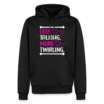 Majorette Gymnastique Majorettes Bâton Twirling - Sweat à capuche Premium bio Homme - noir - Devant - Nico (187cm)