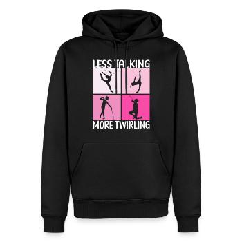 Majorette Gymnastique Majorettes Bâton Twirling - Sweat à capuche Premium bio Homme - noir - Devant - Nico (187cm)