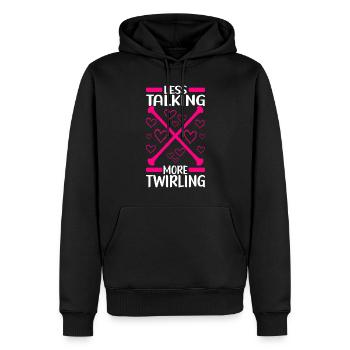 Majorette Gymnastique Majorettes Bâton Twirling - Sweat à capuche Premium bio Homme - noir - Devant - Nico (187cm)