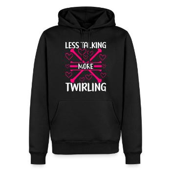 Majorette Gymnastique Majorettes Bâton Twirling - Sweat à capuche Premium bio Homme - noir - Devant - Nico (187cm)