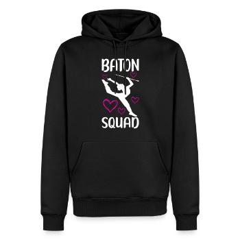 Majorette Gymnastique Majorettes Bâton Twirling - Sweat à capuche Premium bio Homme - noir - Devant - Nico (187cm)