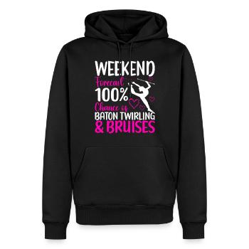 Majorette Gymnastique Majorettes Bâton Twirling - Sweat à capuche Premium bio Homme - noir - Devant - Nico (187cm)