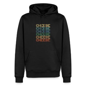 Fromage - Sweat à capuche Premium bio Homme - noir - Devant - Nico (187cm)