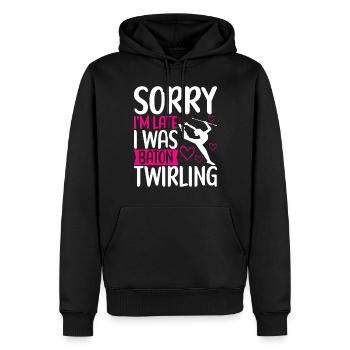 Majorette Gymnastique Majorettes Bâton Twirling - Sweat à capuche Premium bio Homme - noir - Devant - Nico (187cm)