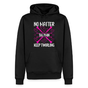 Majorette Gymnastique Majorettes Bâton Twirling - Sweat à capuche Premium bio Homme - noir - Devant - Nico (187cm)