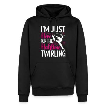 Majorette Gymnastique Majorettes Bâton Twirling - Sweat à capuche Premium bio Homme - noir - Devant - Nico (187cm)
