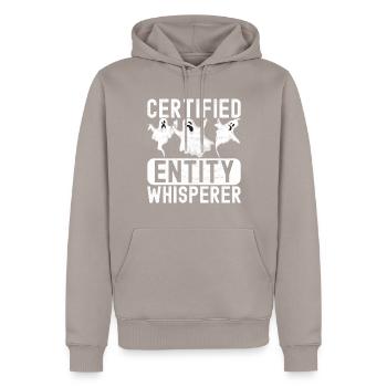 Paranormaler Ermittler Geister Jagen - Männer Premium Bio Hoodie - Taupe - Vorne - Nico (187cm)