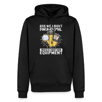 Paranormaler Ermittler Geister Jagen - Männer Premium Bio Hoodie - Schwarz - Vorne - Nico (187cm)