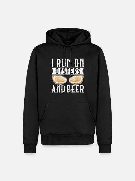 Austern Austernliebhaber - Männer Premium Bio Hoodie - Schwarz