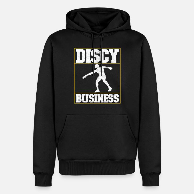 Diskuswerfer Diskuswurf - Männer Premium Bio Hoodie - Schwarz