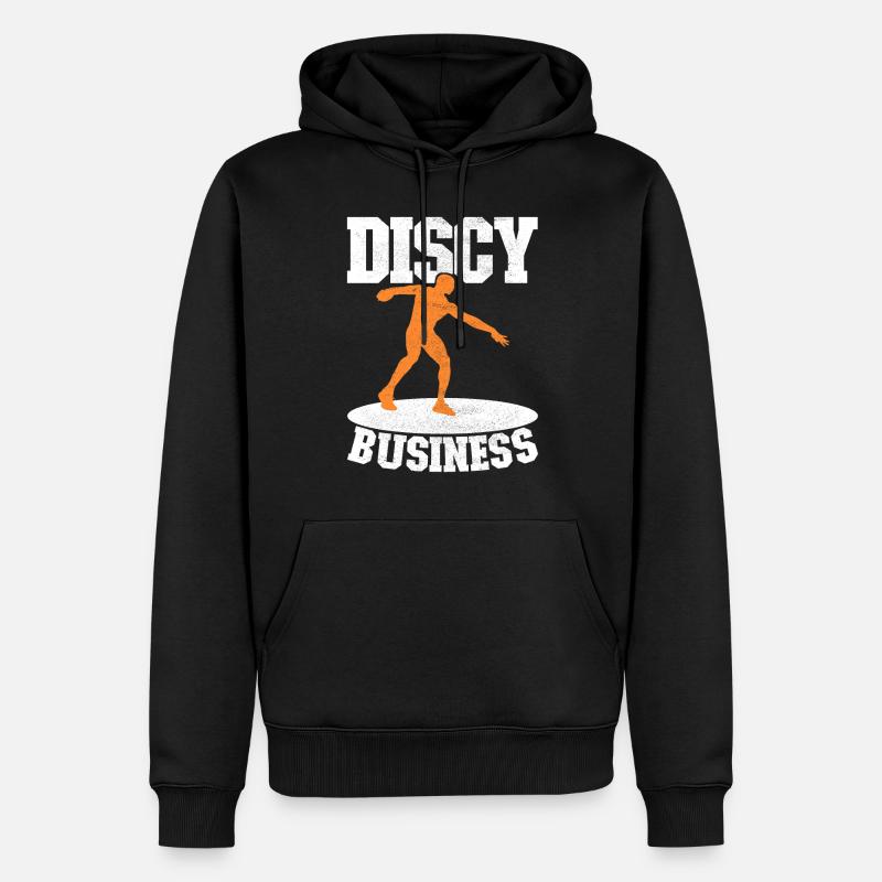 Diskuswerfer Diskuswurf - Männer Premium Bio Hoodie - Schwarz