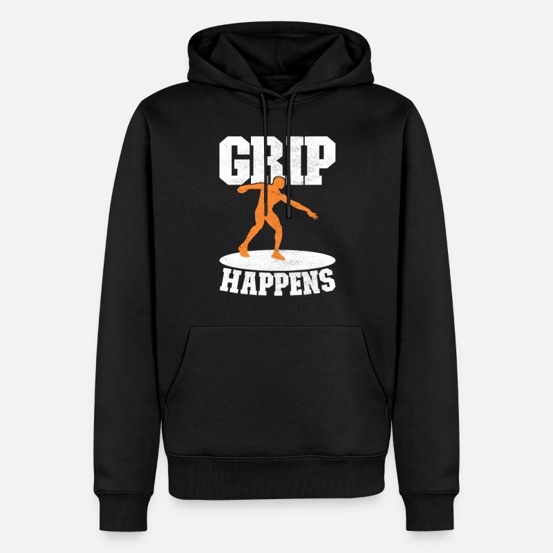 Discus thrower discus throw - Men’s Premium Organic Hoodie - black