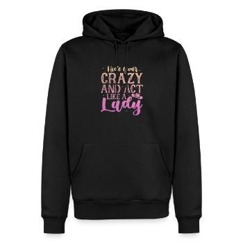 Cowboy - Männer Premium Bio Hoodie - Schwarz - Vorne - Nico (187cm)