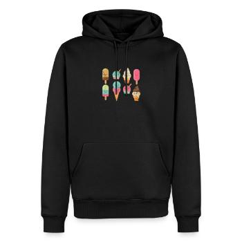 Eiscreme - Männer Premium Bio Hoodie - Schwarz - Vorne - Nico (187cm)