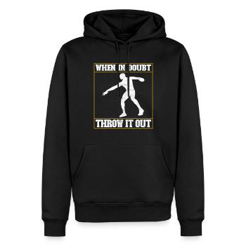 Diskuswerfer Diskuswerfen - Männer Premium Bio Hoodie - Schwarz - Vorne - Nico (187cm)