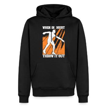 Diskuswerfer Diskuswerfen - Männer Premium Bio Hoodie - Schwarz - Vorne - Nico (187cm)