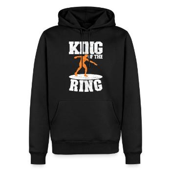 Diskuswerfer Diskuswerfen - Männer Premium Bio Hoodie - Schwarz - Vorne - Nico (187cm)