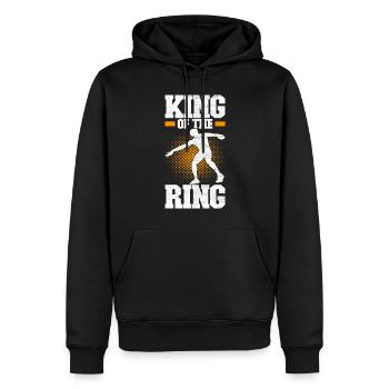 Diskuswerfer Diskuswerfen - Männer Premium Bio Hoodie - Schwarz - Vorne - Nico (187cm)