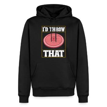 Diskuswerfer Diskuswerfen - Männer Premium Bio Hoodie - Schwarz - Vorne - Nico (187cm)