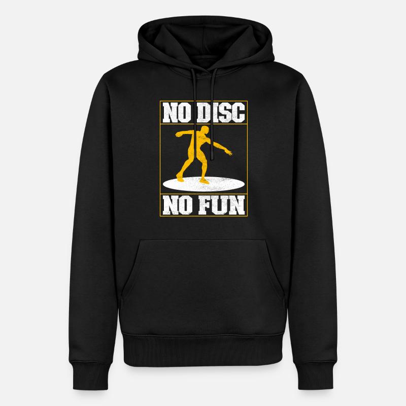 Diskuswerfer Diskuswerfen - Männer Premium Bio Hoodie - Schwarz