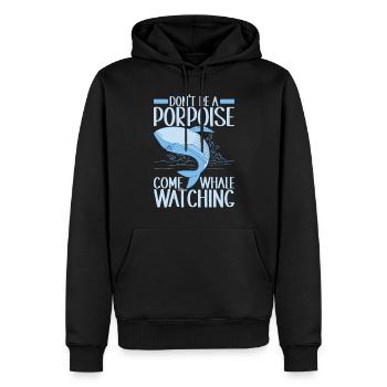 Wale Walfisch - Männer Premium Bio Hoodie - Schwarz - Vorne - Nico (187cm)